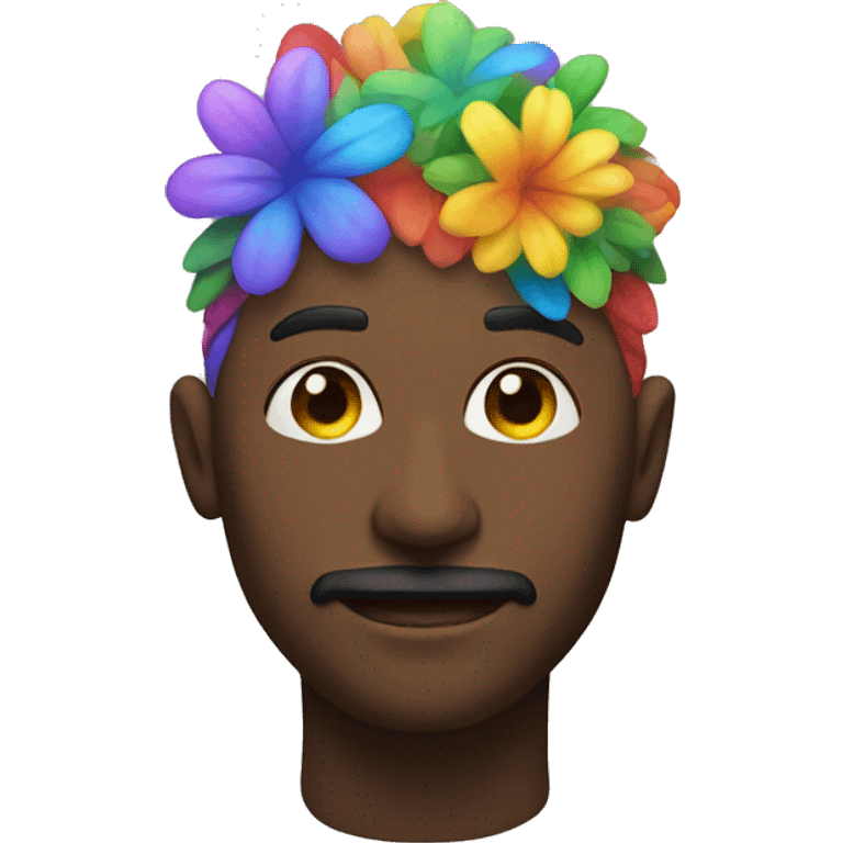 rainbow flower man emoji