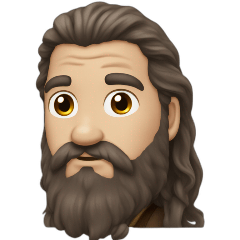 long brown haired Hagrid emoji