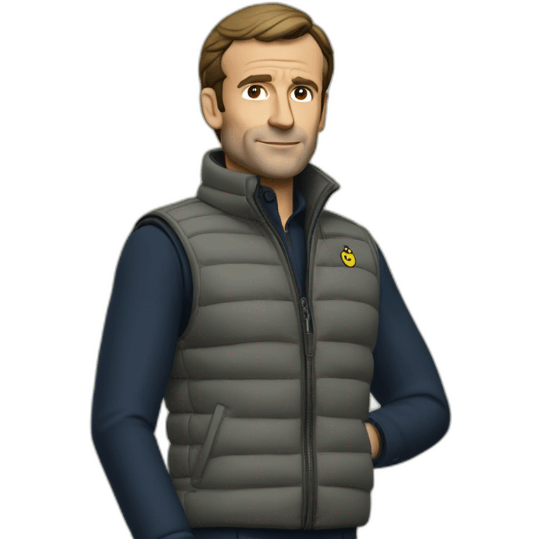 Macron en gilet jaune emoji