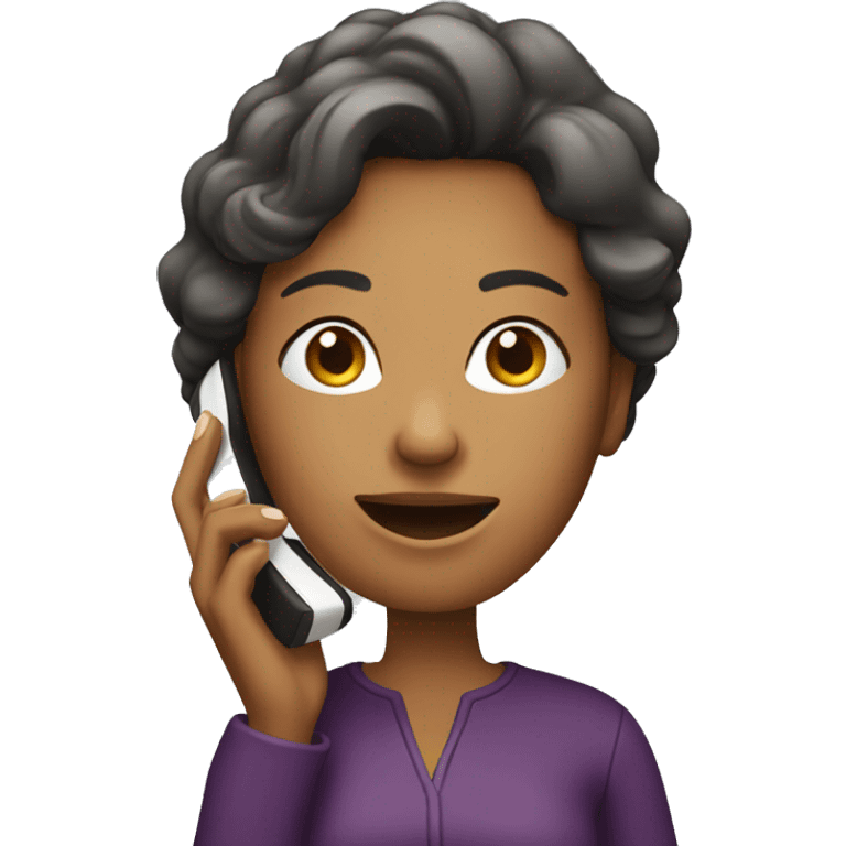 Woman talking on her cellphone emoji