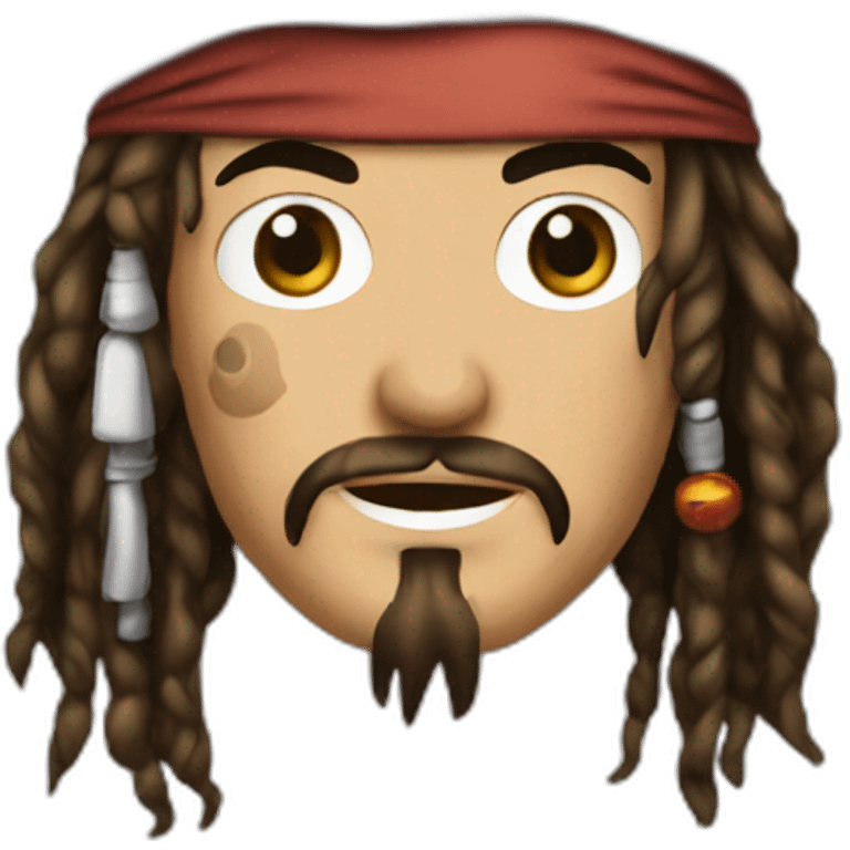 a jack sparrow emoji, msfluentui style emoji