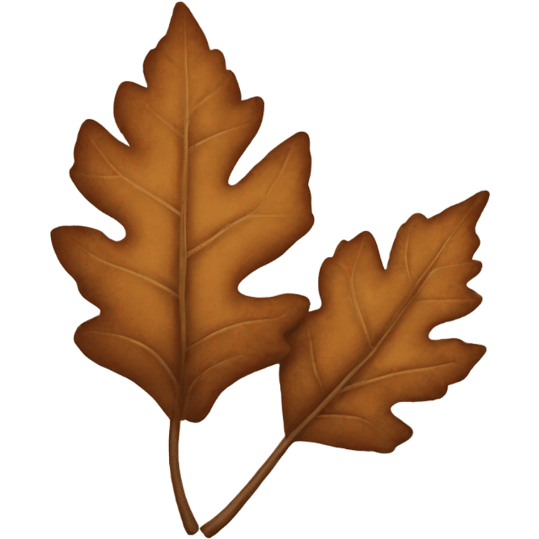 Brown leaf emoji