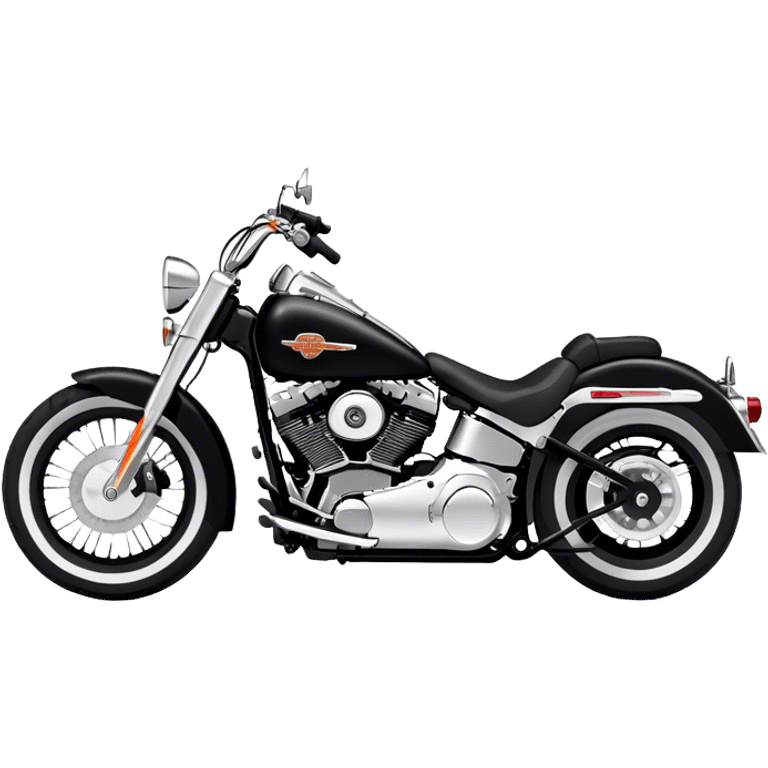 Harley-Davidson Cruiser - Harley-Davidson Softail (Model Year: 2021) (Iconic colour: Black) emoji