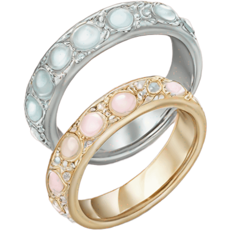 pastel wedding rings emoji