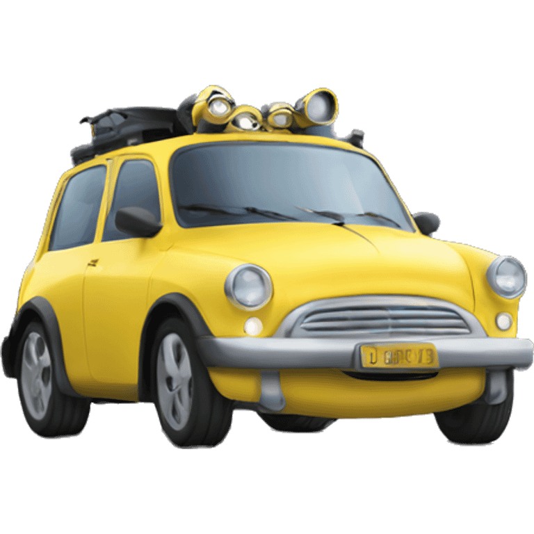 Minions drive car emoji