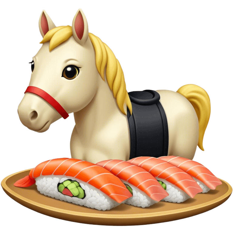 Horse sushi emoji