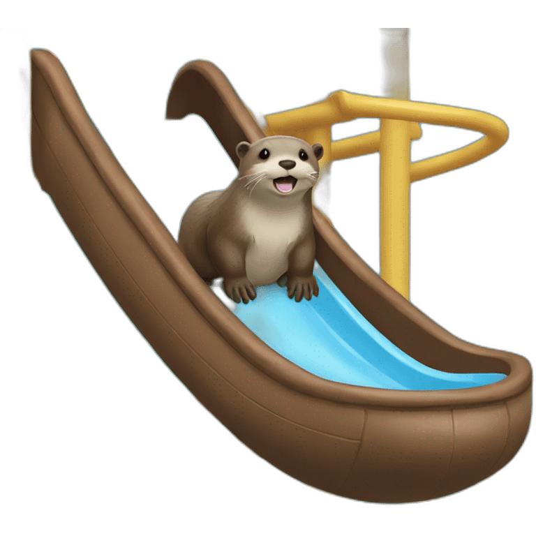 otter going down the playground slide emoji