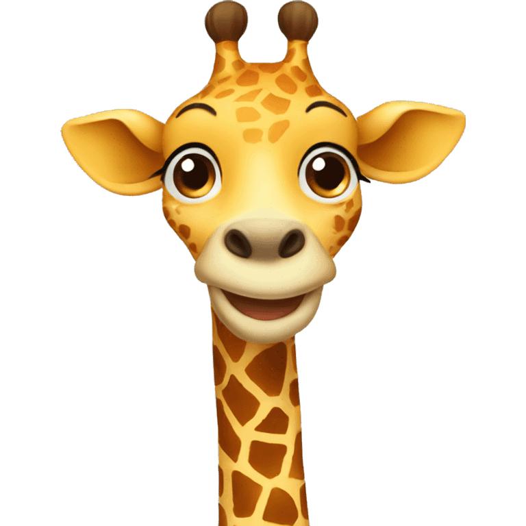 a smiling giraffe emoji