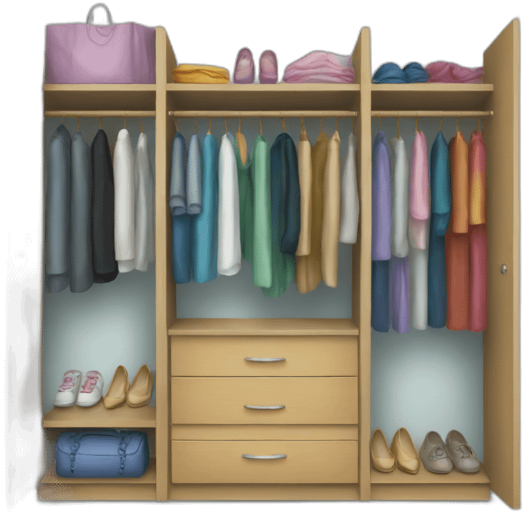 closet with clothes emoji