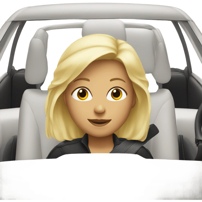 Blonde white car driver  emoji