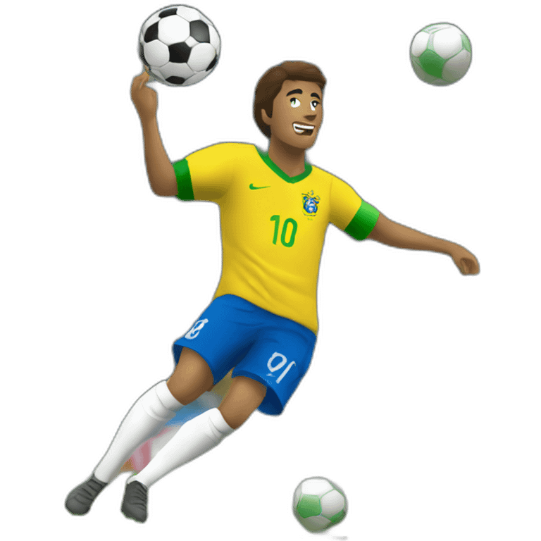 brazilian soccer player volley shot emoji