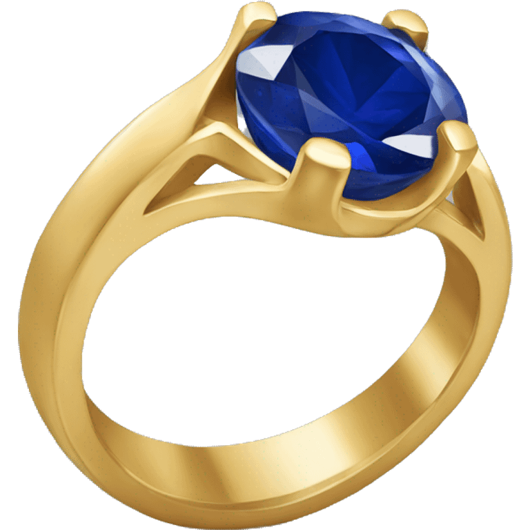 Anillo solitario de zafiro emoji