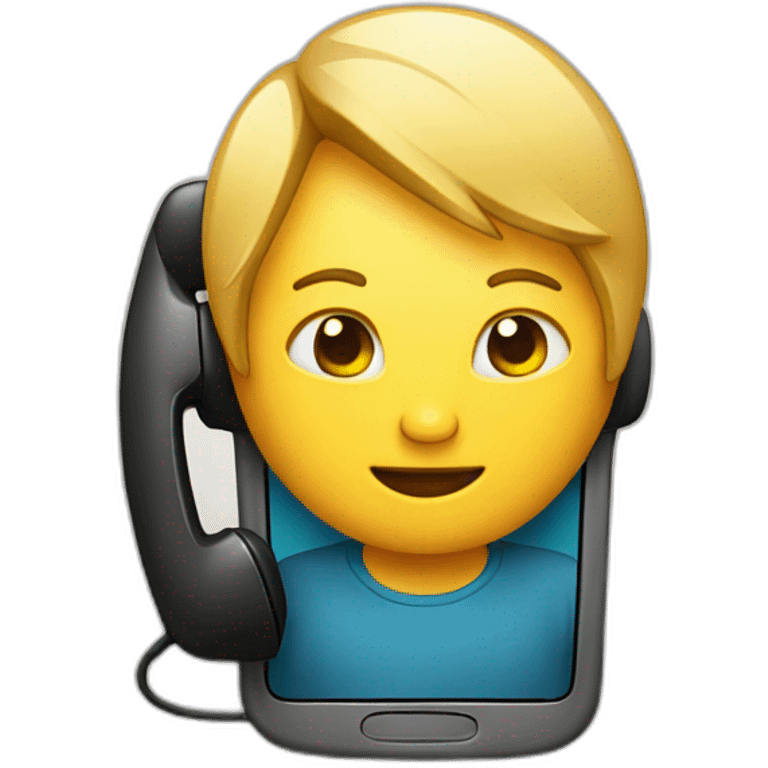 Chat sur un téléphone emoji