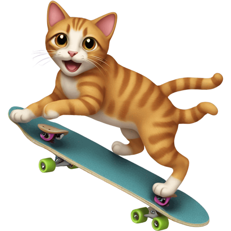 Cat skateboarding  emoji