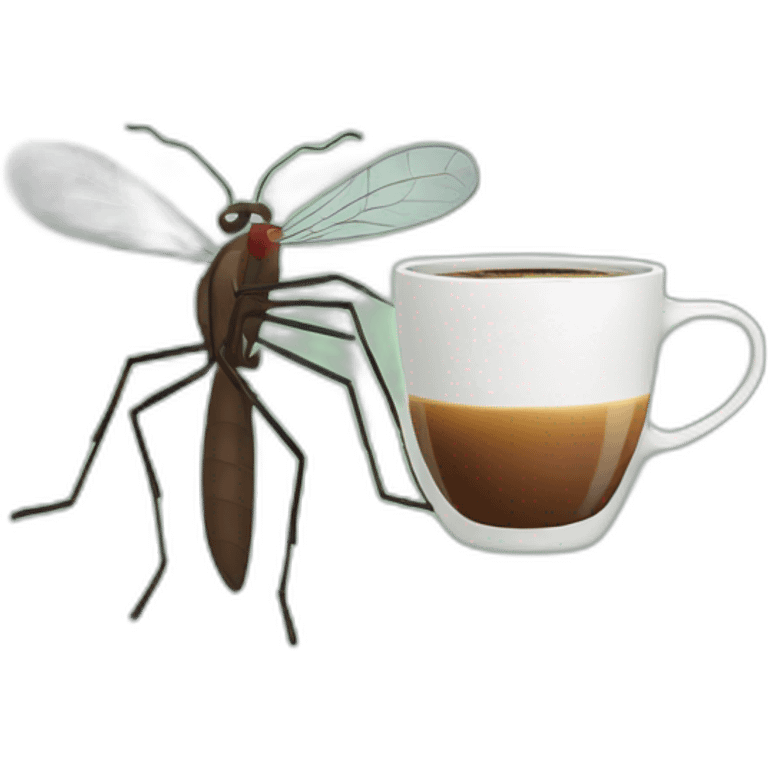 mosquito drinking coffee emoji