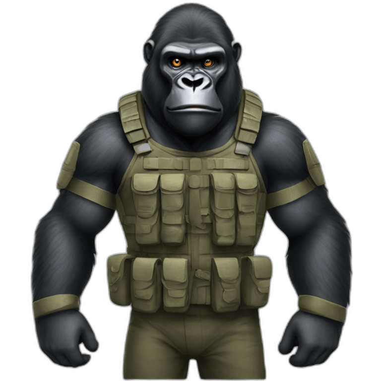 gorilla soldier emoji