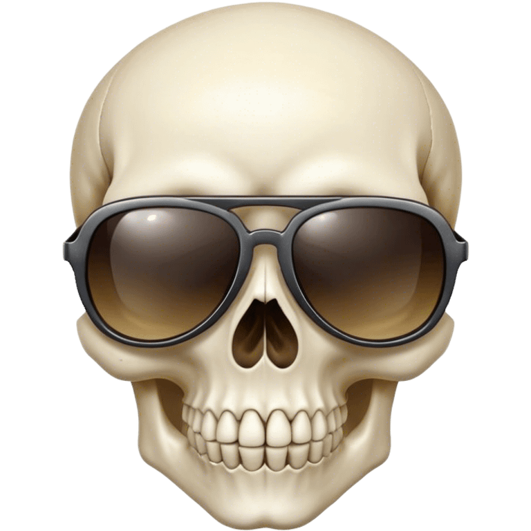 Una calavera con gafas de sol emoji