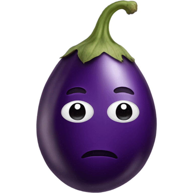 eggplant with a hat emoji