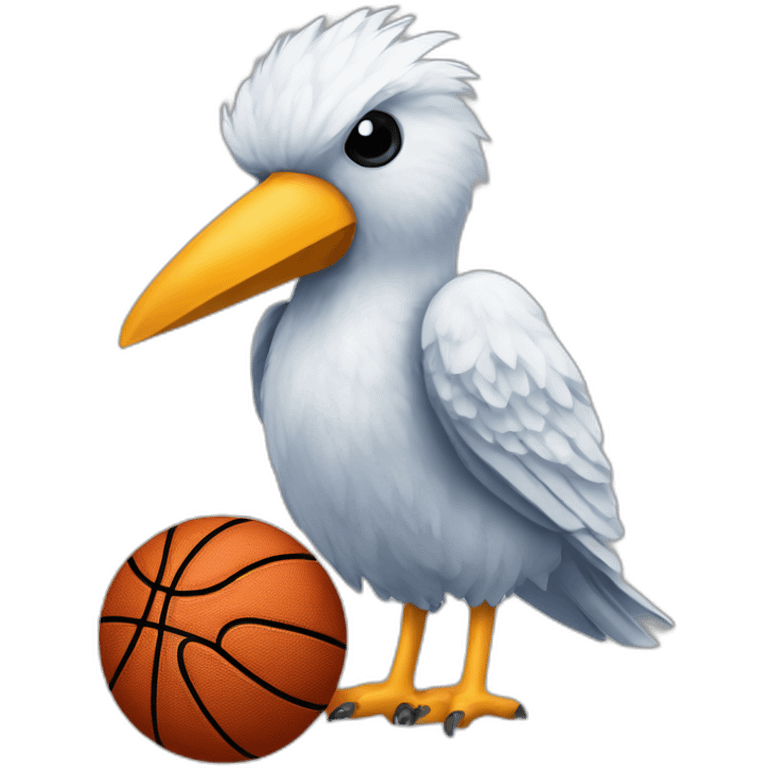 Atlanta birds basketball mascot logo birk bird emoji