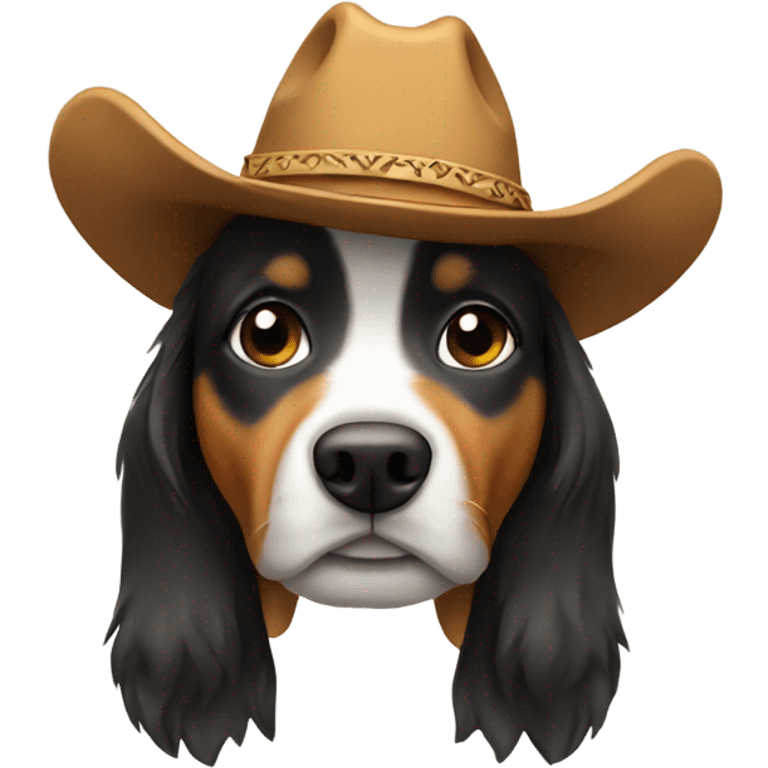 Dog with cowboy hat emoji