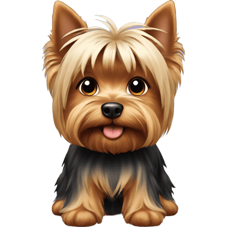 Cute Yorkshire Terrier emoji