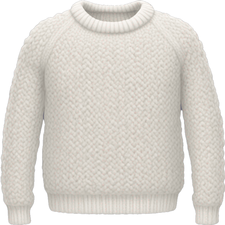 White Knitted pullover  emoji