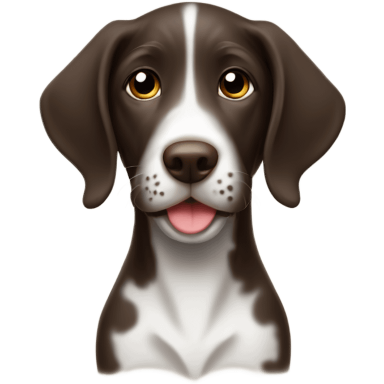 german pointer puppy smiling emoji