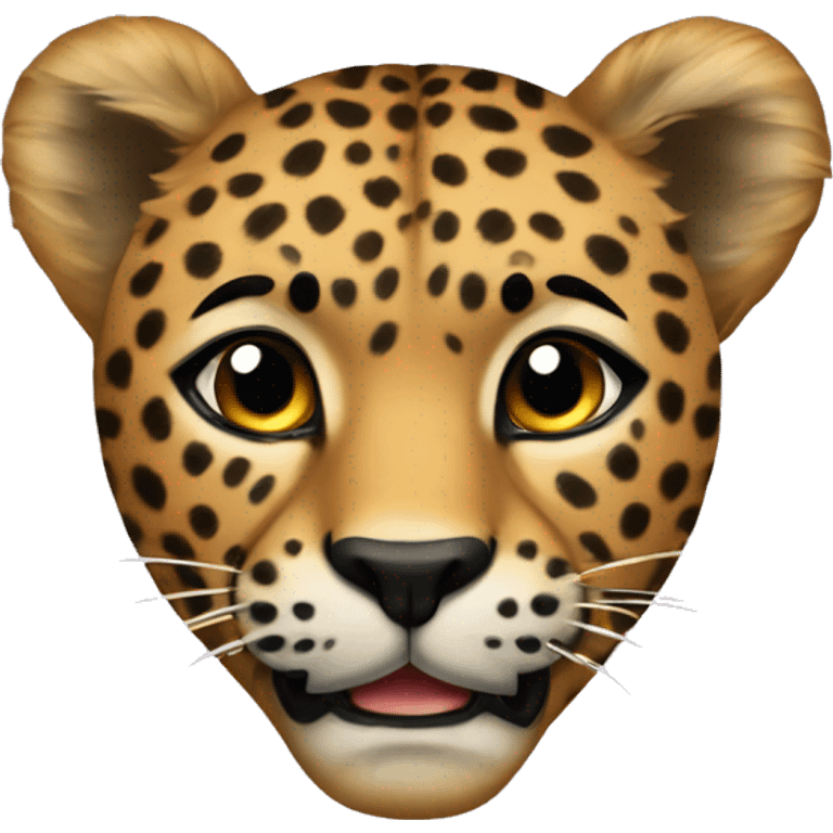 corazón con pelaje de leopardo emoji