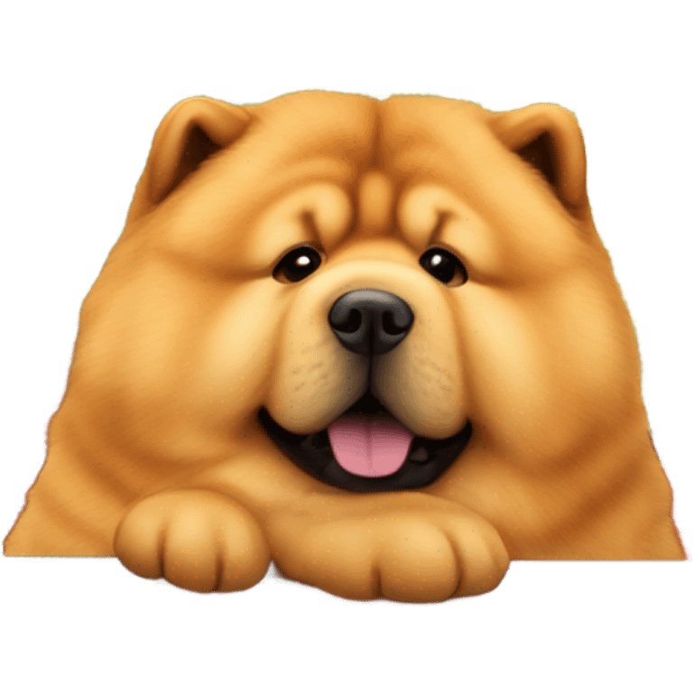 Chow Chow dog riding red car emoji