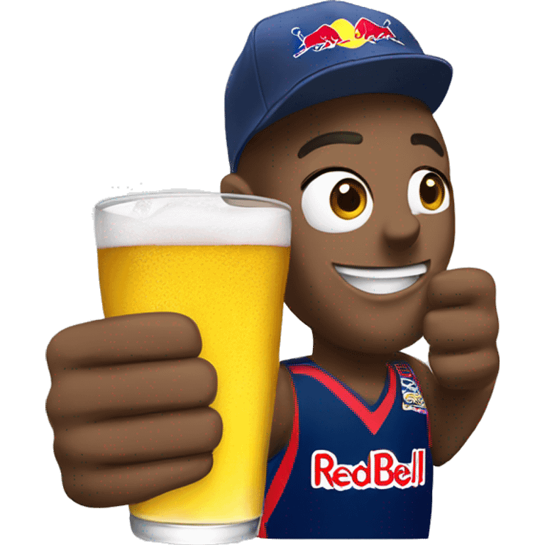 Cheers with redbull energy emoji