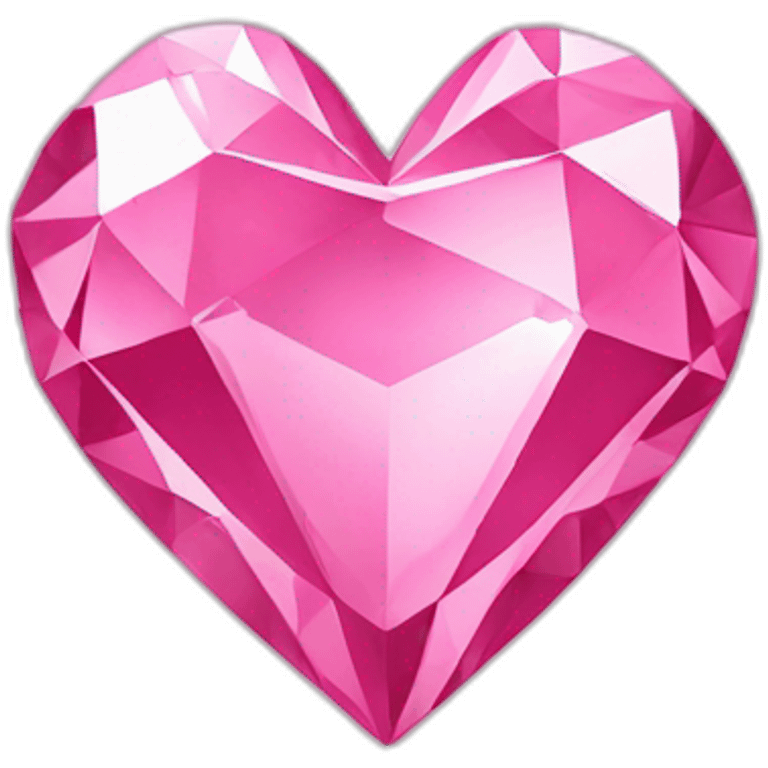 Pink diamond heart emoji