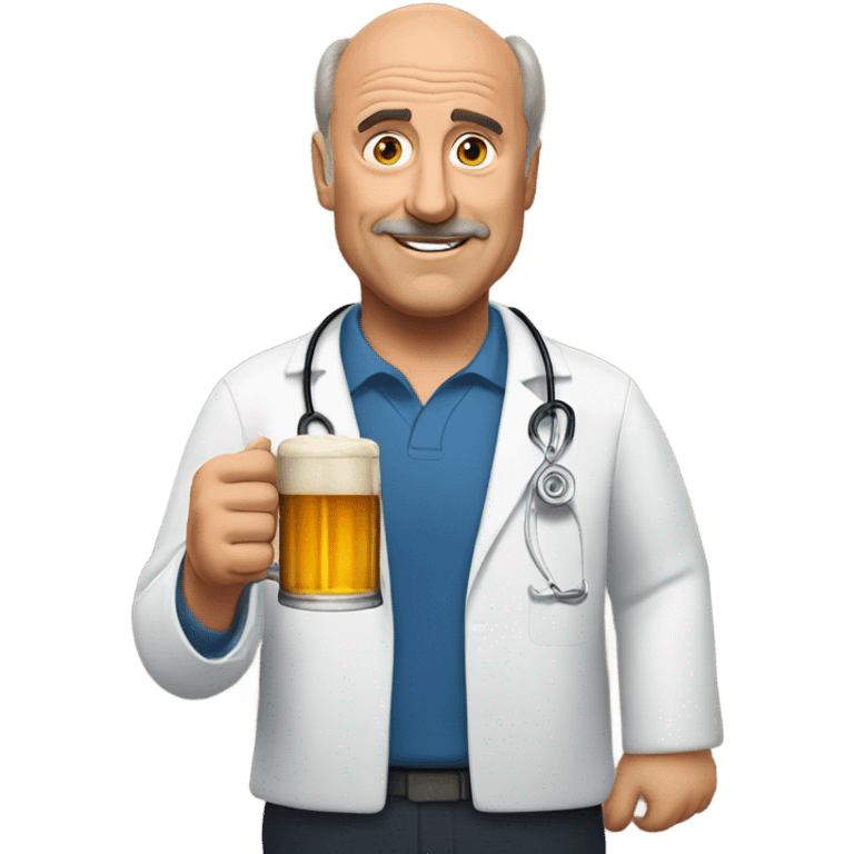 Dr Phil with a beer emoji