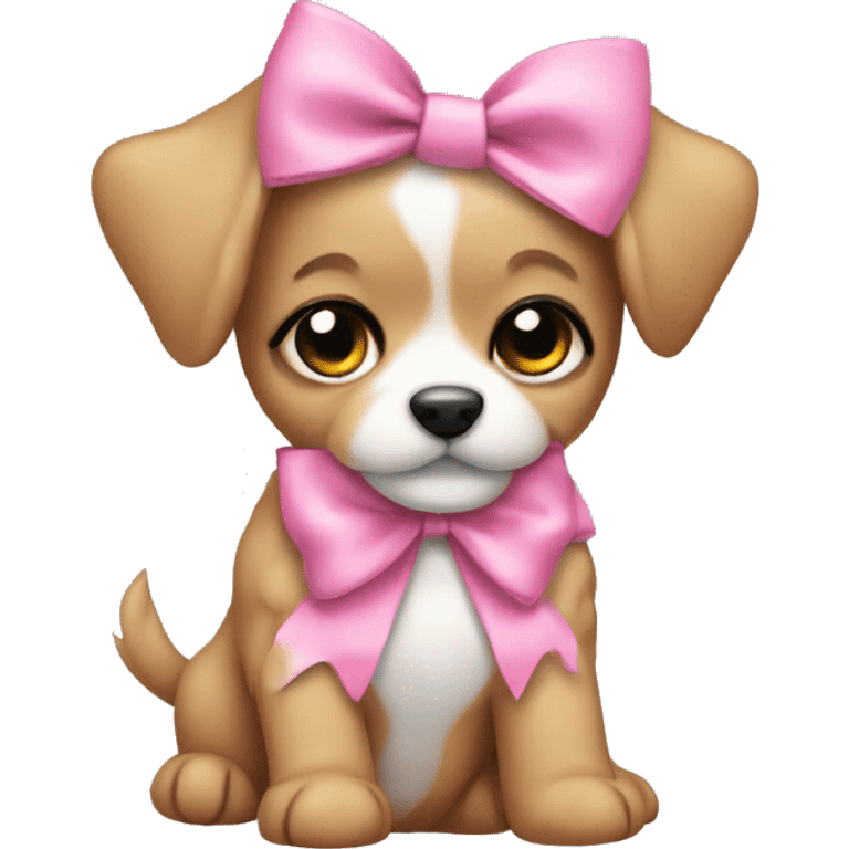 schicon puppy pink bow emoji