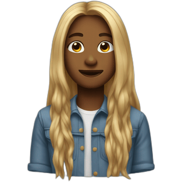 long haired teen emoji