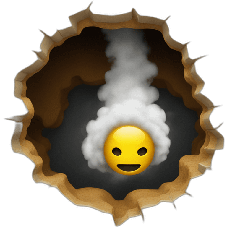 steam coming out of a hole emoji