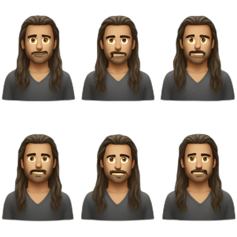 long hair devloper men emoji