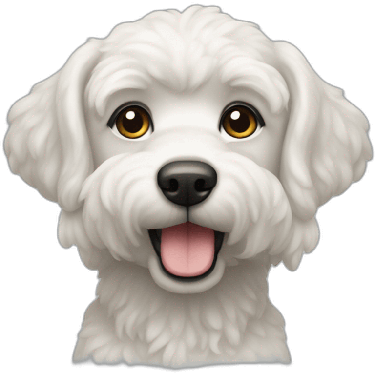 Caniche blanco  emoji