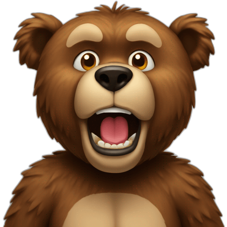 Cussing bear emoji