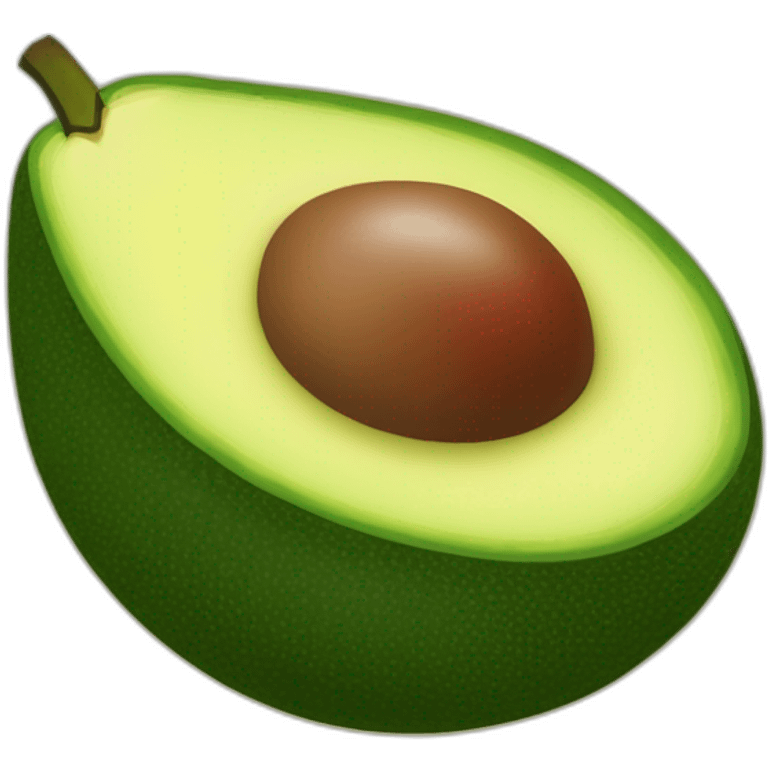 Aguacate bonito con lágrima en el ojo y una X ROJA de tachado emoji