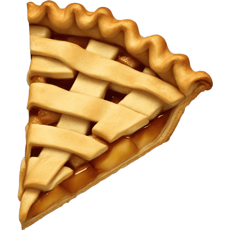 A slice of apple pie emoji