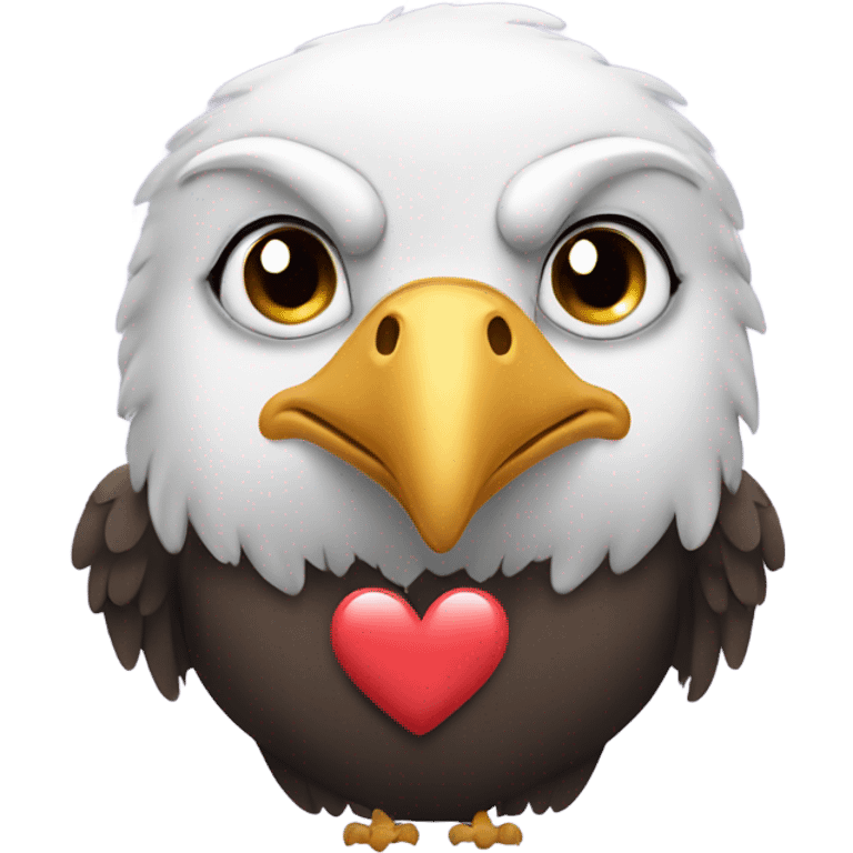 Affectionate Bald Eagle with Heart Eyes emoji