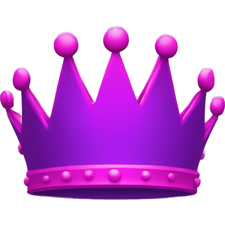 Neon Purple pink crown emoji