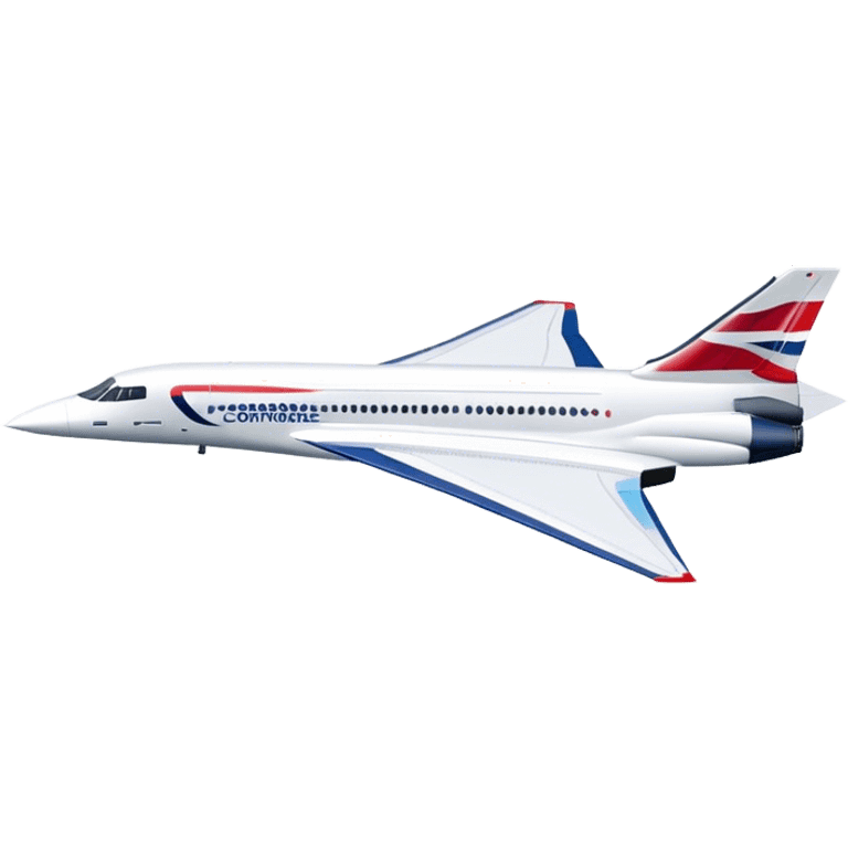 Concorde - British Airways (Model Year: 2020) (Iconic colour: White with blue and red) emoji