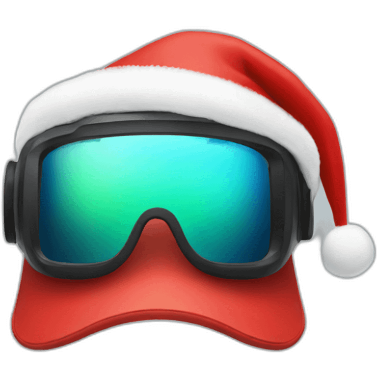 christmas hat vr headset emoji