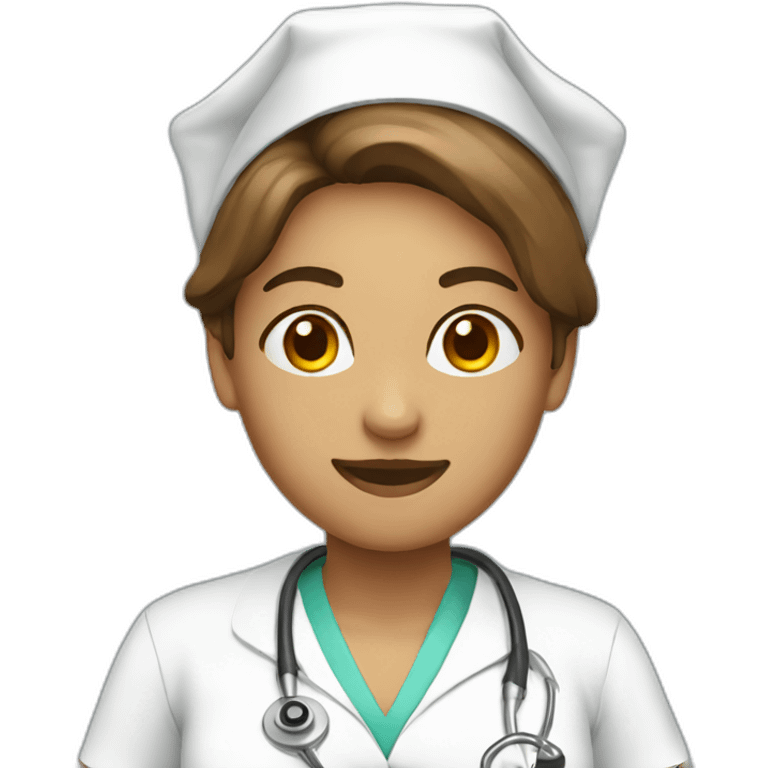 Nurse with a santa hat emoji