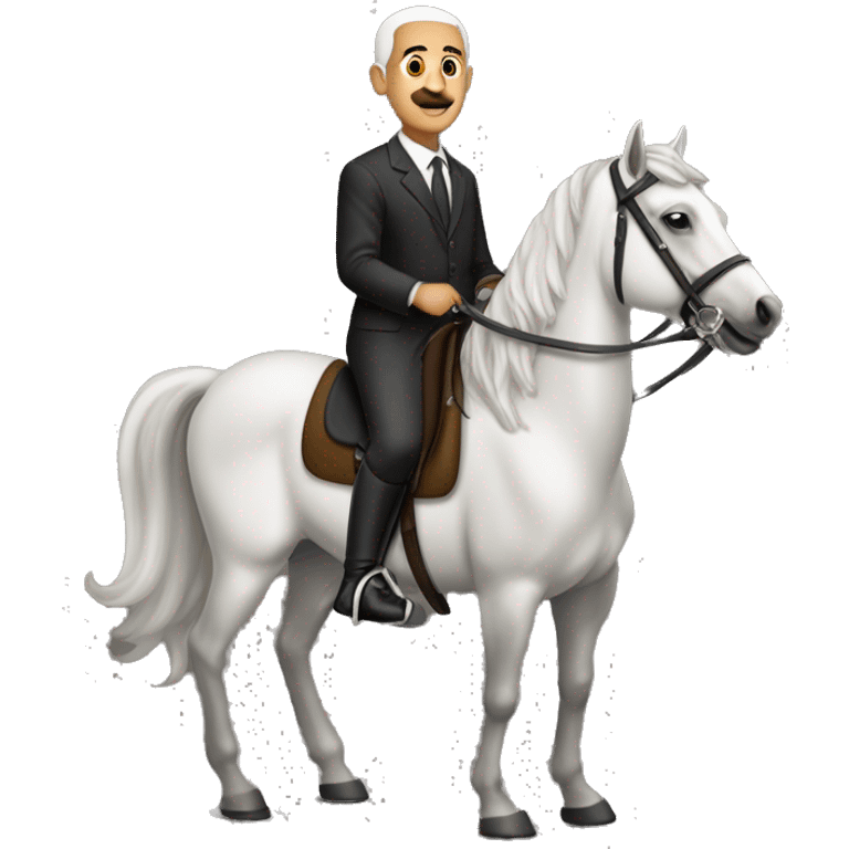 Abdelmadjid Tebboune monte sur un cheval  emoji