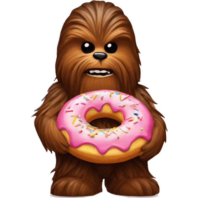 chewbacca eating a donut emoji