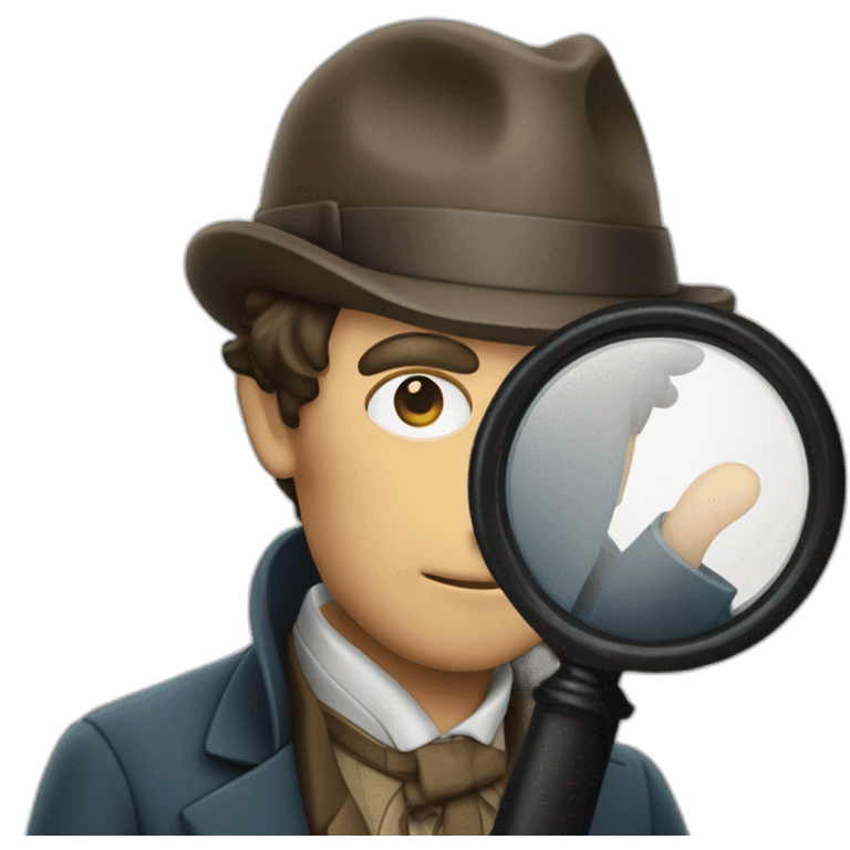 sherlock-holmes with magnifying glass emoji