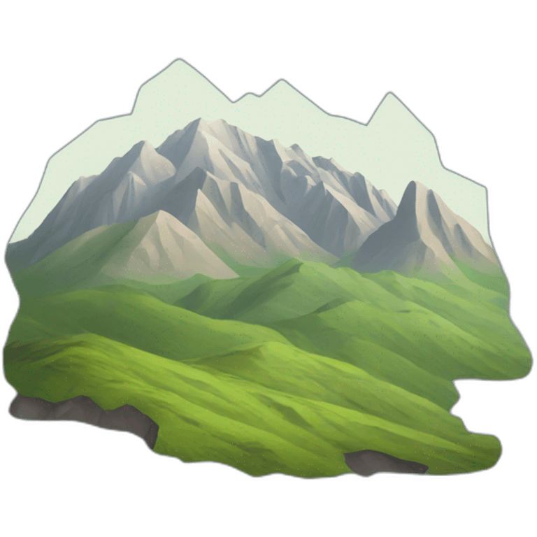 Kyrgyzstan mountains emoji