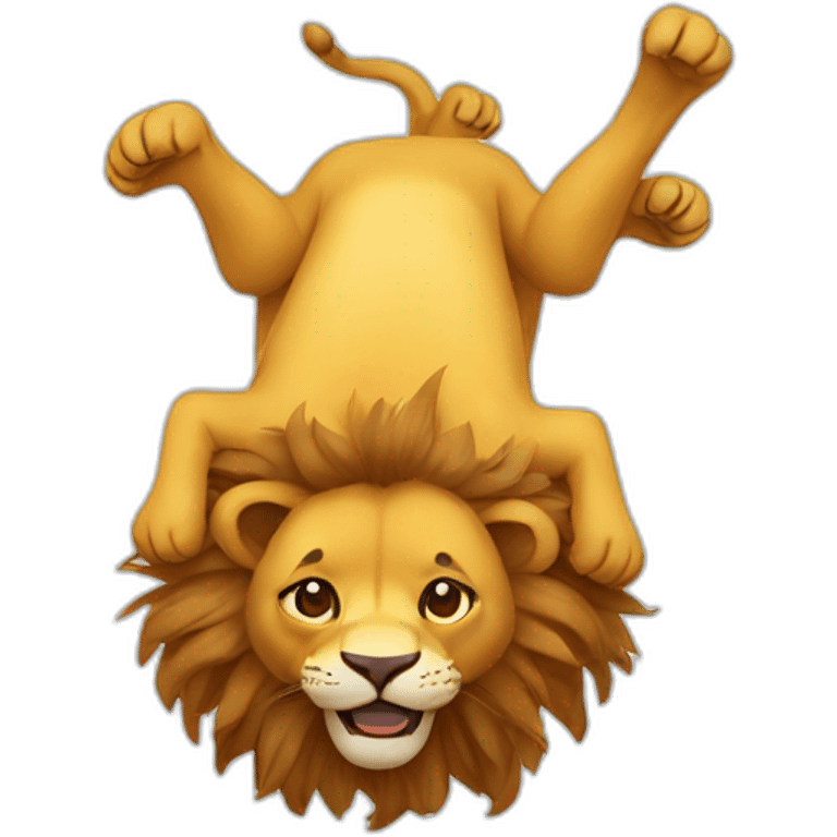 upside down lion emoji